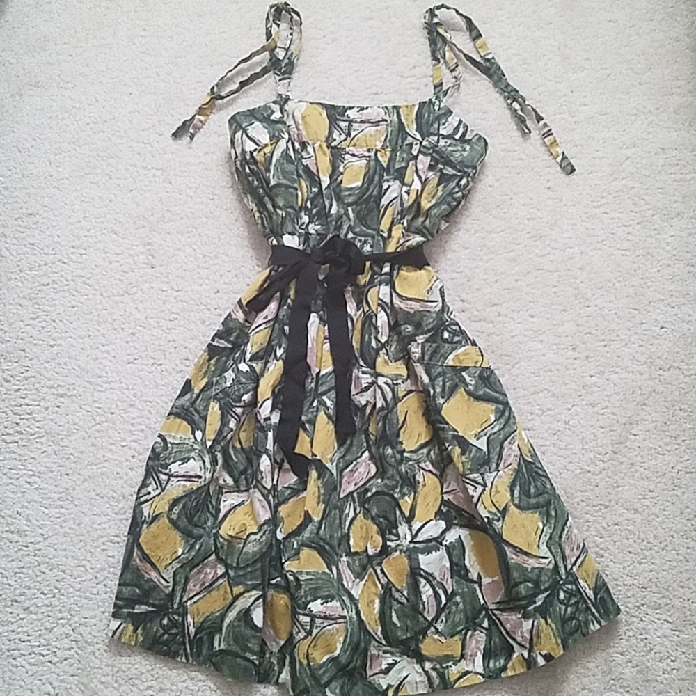 [Anthropologie] Vintage Abstract Floral Dress